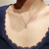 Vicenza - Piazzetta Palladio 2 - Collar Crivelli Mujer Lettere in Oro Diamante 0.15 Ct 002-LETTERA-C-TRIS - 002-LETTERA-C-TRIS